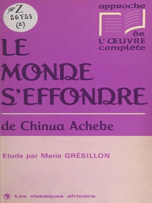cover image of Le monde s'effondre